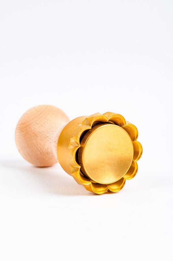 Round Flower Ravioli  Pasta Cutter, Stamp in brass