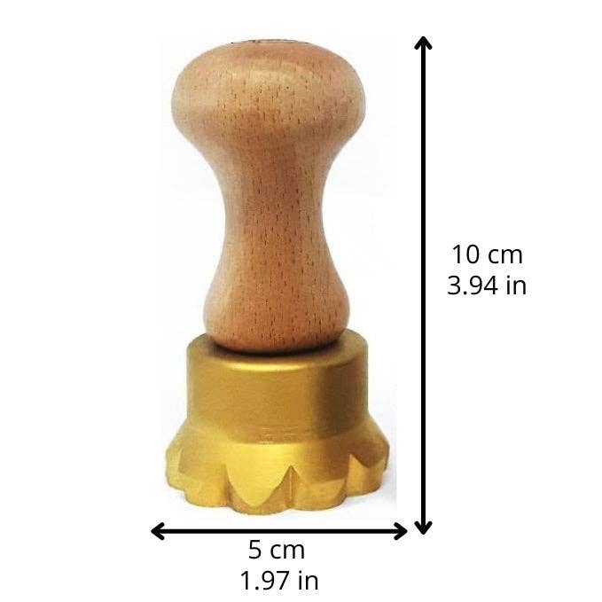 Round Flower Ravioli  Pasta Cutter, Stamp in brass