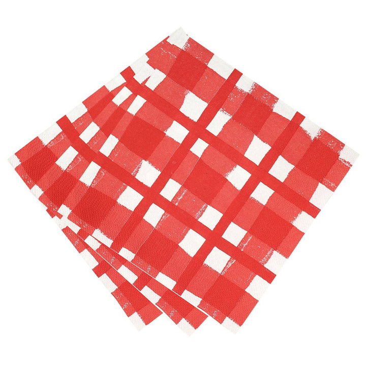Red & White Check Napkins | 20 Pack | Spring | Summer |