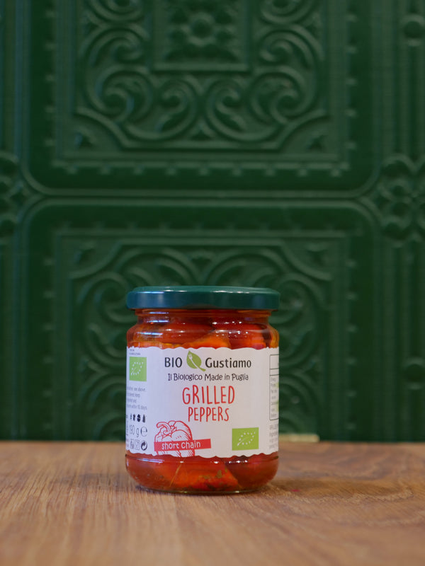 Organic Grilled Peppers in Oil
